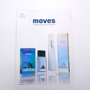 Adidas Moves Vintage Print Ad Promo Art Scent Strip Intact Collector Display